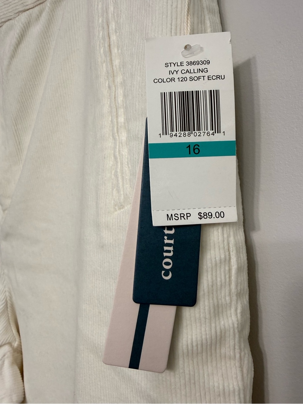 Court and Rowe Corduroy Pants NWT - Picture 3 of 6